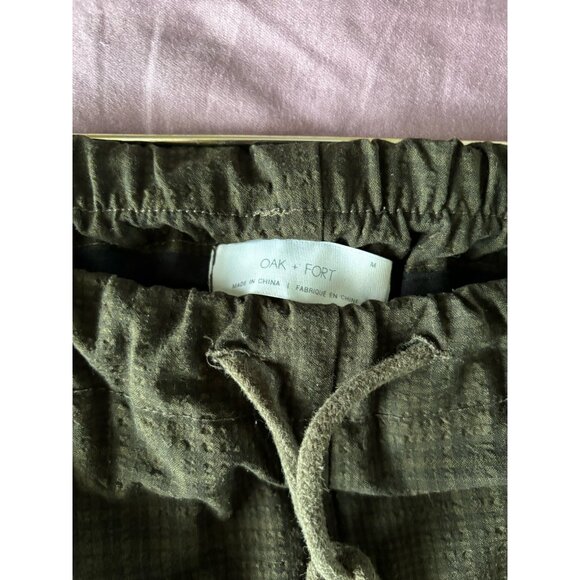 Oak and Fort gingham print green pants - Picture 3 of 3